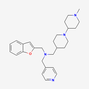 molecular formula C27H36N4O B5115684 (1-benzofuran-2-ylmethyl)[(1'-methyl-1,4'-bipiperidin-4-yl)methyl](4-pyridinylmethyl)amine 