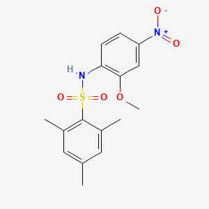 molecular formula C16H18N2O5S B5115691 N-(2-methoxy-4-nitrophenyl)-2,4,6-trimethylbenzenesulfonamide 