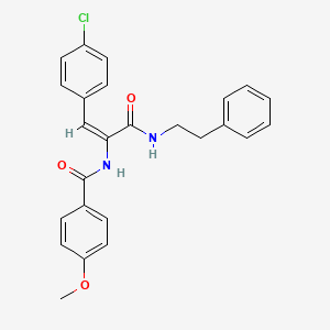 molecular formula C25H23ClN2O3 B5115692 N-(2-(4-chlorophenyl)-1-{[(2-phenylethyl)amino]carbonyl}vinyl)-4-methoxybenzamide 