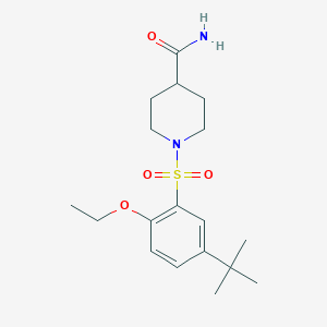 1-((5-(Tert-butyl)-2-ethoxyphenyl)sulfonyl)piperidine-4-carboxamide