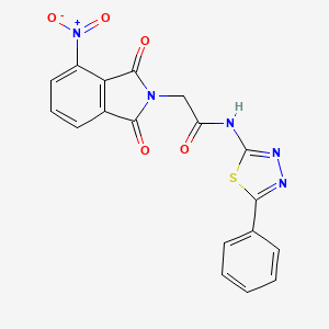 2-(4-nitro-1,3-dioxo-1,3-dihydro-2H-isoindol-2-yl)-N-(5-phenyl-1,3,4-thiadiazol-2-yl)acetamide
