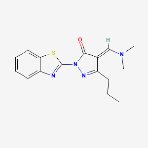 2-(1,3-benzothiazol-2-yl)-4-[(dimethylamino)methylene]-5-propyl-2,4-dihydro-3H-pyrazol-3-one