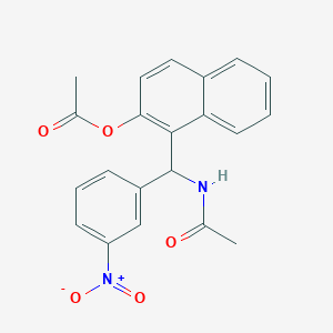 1-[(acetylamino)(3-nitrophenyl)methyl]-2-naphthyl acetate