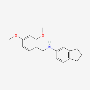 molecular formula C18H21NO2 B5115739 2,3-dihydro-1H-inden-5-yl(2,4-dimethoxybenzyl)amine 