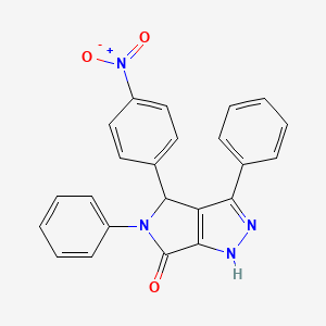 molecular formula C23H16N4O3 B5115765 4-(4-nitrophenyl)-3,5-diphenyl-4,5-dihydropyrrolo[3,4-c]pyrazol-6(1H)-one 