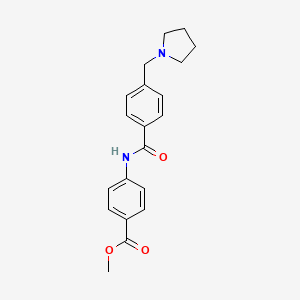 molecular formula C20H22N2O3 B5115775 methyl 4-{[4-(1-pyrrolidinylmethyl)benzoyl]amino}benzoate 