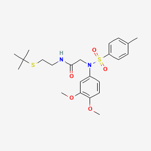 molecular formula C23H32N2O5S2 B5115787 N~1~-[2-(tert-butylthio)ethyl]-N~2~-(3,4-dimethoxyphenyl)-N~2~-[(4-methylphenyl)sulfonyl]glycinamide 