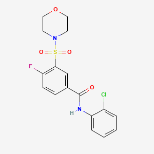 N-(2-chlorophenyl)-4-fluoro-3-(4-morpholinylsulfonyl)benzamide