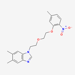 5,6-dimethyl-1-{2-[2-(5-methyl-2-nitrophenoxy)ethoxy]ethyl}-1H-benzimidazole