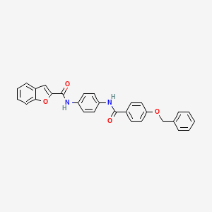 N-(4-{[4-(benzyloxy)benzoyl]amino}phenyl)-1-benzofuran-2-carboxamide