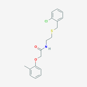 molecular formula C18H20ClNO2S B5115880 N-{2-[(2-chlorobenzyl)thio]ethyl}-2-(2-methylphenoxy)acetamide 