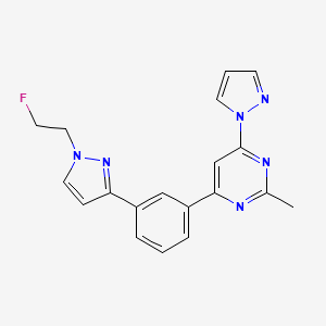 4-{3-[1-(2-fluoroethyl)-1H-pyrazol-3-yl]phenyl}-2-methyl-6-(1H-pyrazol-1-yl)pyrimidine