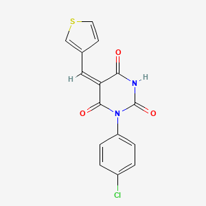 1-(4-chlorophenyl)-5-(3-thienylmethylene)-2,4,6(1H,3H,5H)-pyrimidinetrione