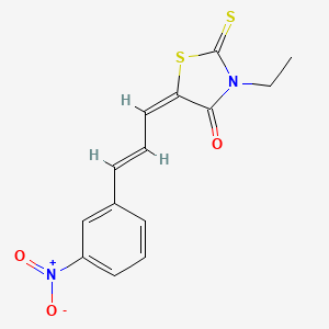 3-ethyl-5-[3-(3-nitrophenyl)-2-propen-1-ylidene]-2-thioxo-1,3-thiazolidin-4-one