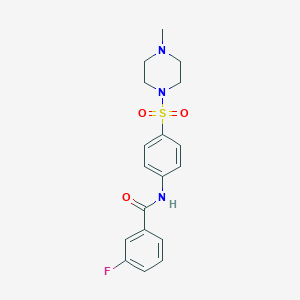 3-fluoro-N-[4-(4-methylpiperazin-1-yl)sulfonylphenyl]benzamide