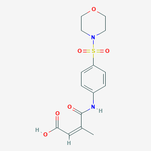 molecular formula C15H18N2O6S B511598 (Z)-3-methyl-4-((4-(morpholinosulfonyl)phenyl)amino)-4-oxobut-2-enoic acid CAS No. 873577-79-8