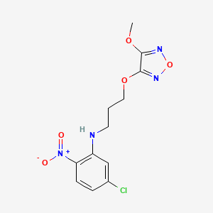 molecular formula C12H13ClN4O5 B5116003 (5-chloro-2-nitrophenyl){3-[(4-methoxy-1,2,5-oxadiazol-3-yl)oxy]propyl}amine 