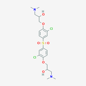 molecular formula C22H30Cl2N2O6S B5116029 3,3'-{sulfonylbis[(2-chloro-4,1-phenylene)oxy]}bis[1-(dimethylamino)-2-propanol] 