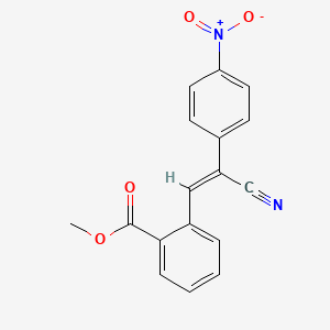 molecular formula C17H12N2O4 B5116036 methyl 2-[2-cyano-2-(4-nitrophenyl)vinyl]benzoate 