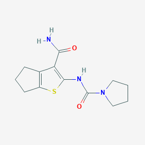 N-[3-(aminocarbonyl)-5,6-dihydro-4H-cyclopenta[b]thien-2-yl]-1-pyrrolidinecarboxamide