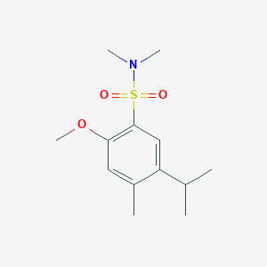 molecular formula C13H21NO3S B511606 {[2-Methoxy-4-methyl-5-(methylethyl)phenyl]sulfonyl}dimethylamine CAS No. 898646-07-6