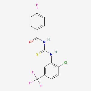 N-({[2-chloro-5-(trifluoromethyl)phenyl]amino}carbonothioyl)-4-fluorobenzamide