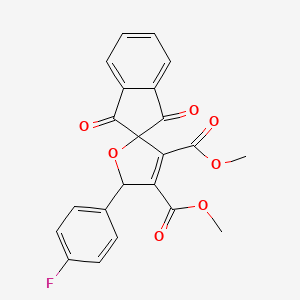 molecular formula C22H15FO7 B5116061 dimethyl 5-(4-fluorophenyl)-1',3'-dioxo-1',3'-dihydro-5H-spiro[furan-2,2'-indene]-3,4-dicarboxylate 