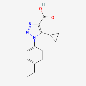5-cyclopropyl-1-(4-ethylphenyl)-1H-1,2,3-triazole-4-carboxylic acid