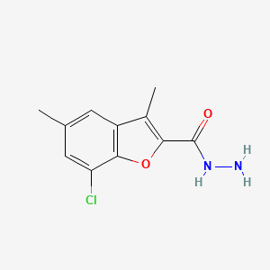 molecular formula C11H11ClN2O2 B5116072 7-chloro-3,5-dimethyl-1-benzofuran-2-carbohydrazide 