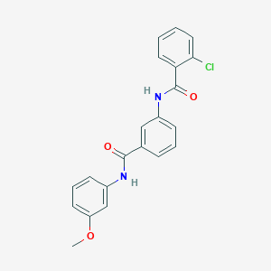 molecular formula C21H17ClN2O3 B5116098 2-chloro-N-(3-{[(3-methoxyphenyl)amino]carbonyl}phenyl)benzamide 