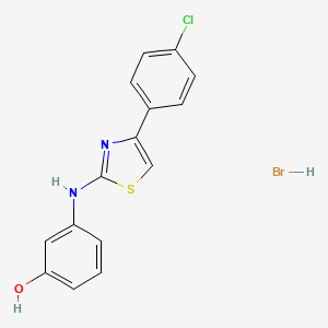 3-{[4-(4-chlorophenyl)-1,3-thiazol-2-yl]amino}phenol hydrobromide