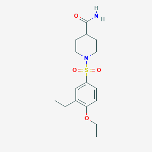 1-(4-Ethoxy-3-ethylphenyl)sulfonylpiperidine-4-carboxamide