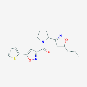 5-propyl-3-(1-{[5-(2-thienyl)-3-isoxazolyl]carbonyl}-2-pyrrolidinyl)isoxazole