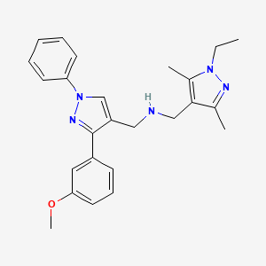 1-(1-ethyl-3,5-dimethyl-1H-pyrazol-4-yl)-N-{[3-(3-methoxyphenyl)-1-phenyl-1H-pyrazol-4-yl]methyl}methanamine