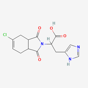 2-(5-chloro-1,3-dioxo-1,3,3a,4,7,7a-hexahydro-2H-isoindol-2-yl)-3-(1H-imidazol-4-yl)propanoic acid