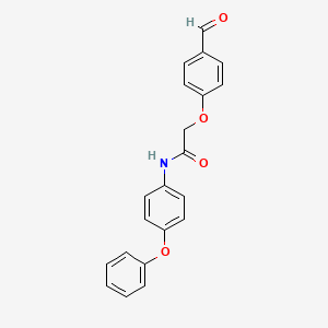 molecular formula C21H17NO4 B5116160 2-(4-formylphenoxy)-N-(4-phenoxyphenyl)acetamide 