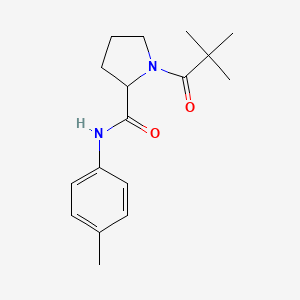 molecular formula C17H24N2O2 B5116193 1-(2,2-dimethylpropanoyl)-N-(4-methylphenyl)prolinamide 