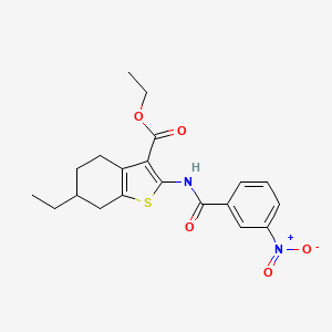 molecular formula C20H22N2O5S B5116199 ethyl 6-ethyl-2-[(3-nitrobenzoyl)amino]-4,5,6,7-tetrahydro-1-benzothiophene-3-carboxylate 