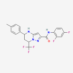 N-(2,4-difluorophenyl)-5-(4-methylphenyl)-7-(trifluoromethyl)-4,5,6,7-tetrahydropyrazolo[1,5-a]pyrimidine-2-carboxamide