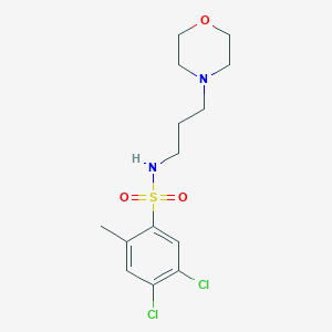 molecular formula C14H20Cl2N2O3S B511622 4,5-dichloro-2-methyl-N-(3-morpholinopropyl)benzenesulfonamide CAS No. 898647-74-0