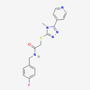 N-(4-fluorobenzyl)-2-{[4-methyl-5-(4-pyridinyl)-4H-1,2,4-triazol-3-yl]thio}acetamide