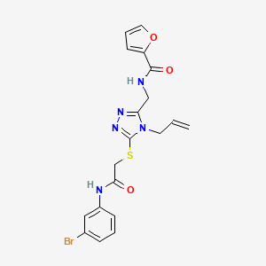 N-{[4-allyl-5-({2-[(3-bromophenyl)amino]-2-oxoethyl}thio)-4H-1,2,4-triazol-3-yl]methyl}-2-furamide