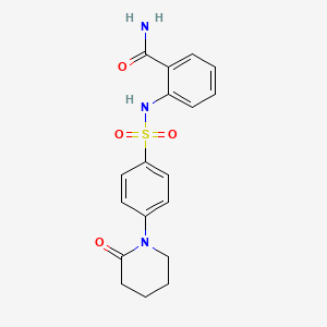 2-({[4-(2-oxo-1-piperidinyl)phenyl]sulfonyl}amino)benzamide