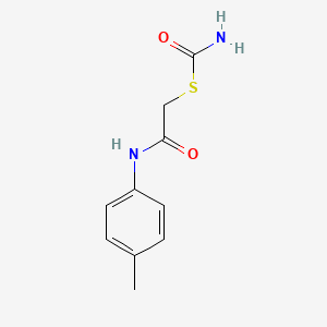 molecular formula C10H12N2O2S B5116251 S-{2-[(4-methylphenyl)amino]-2-oxoethyl} thiocarbamate CAS No. 5429-05-0