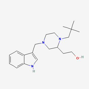 2-[1-(2,2-dimethylpropyl)-4-(1H-indol-3-ylmethyl)-2-piperazinyl]ethanol