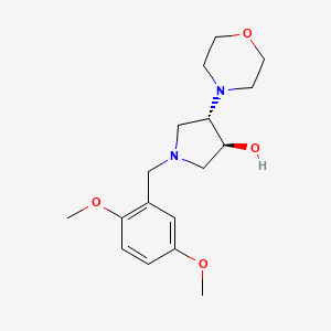 molecular formula C17H26N2O4 B5116281 (3S*,4S*)-1-(2,5-dimethoxybenzyl)-4-(4-morpholinyl)-3-pyrrolidinol 