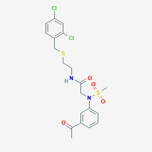 N~2~-(3-acetylphenyl)-N~1~-{2-[(2,4-dichlorobenzyl)thio]ethyl}-N~2~-(methylsulfonyl)glycinamide