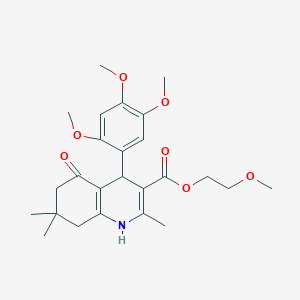 2-methoxyethyl 2,7,7-trimethyl-5-oxo-4-(2,4,5-trimethoxyphenyl)-1,4,5,6,7,8-hexahydro-3-quinolinecarboxylate