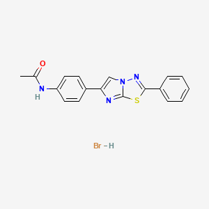 N-[4-(2-phenylimidazo[2,1-b][1,3,4]thiadiazol-6-yl)phenyl]acetamide hydrobromide