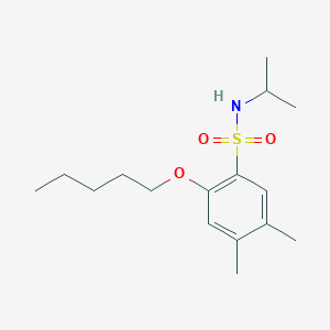 molecular formula C16H27NO3S B511631 [(4,5-Dimethyl-2-pentyloxyphenyl)sulfonyl](methylethyl)amine CAS No. 1007688-43-8
